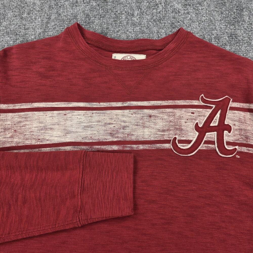 Alabama Crimson Tide Sweatshirt Mens Small Red NCAA Football 47 Brand Crewneck